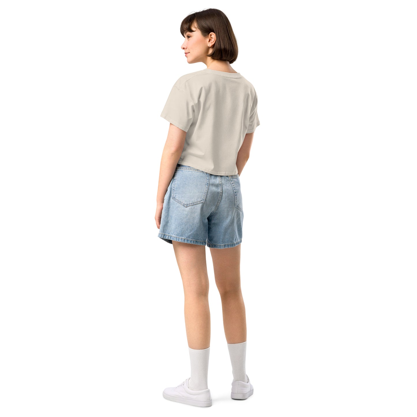 "La Femme" Ecru Women’s Crop Top