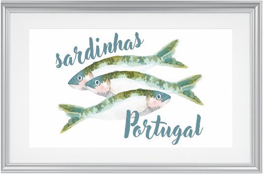 Portuguese Sardines: Premium Matte Paper Poster 30x40 cm / 12x16″