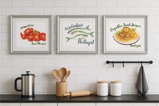Portuguese Sardines: Premium Matte Paper Poster 30x40 cm / 12x16″