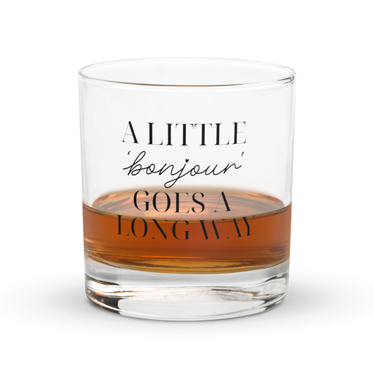 Bonjour Rocks Glass